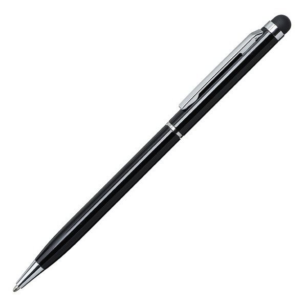 Długopis aluminiowy Touch Tip, Czarny zdjęcie 1