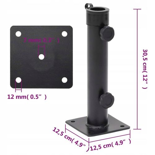 Podstawa do parasola, do słupków Ø38/48 mm, mat na Arena.pl