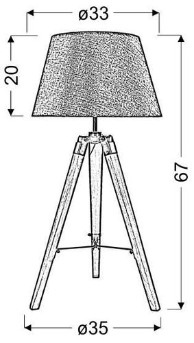 Lugano lampka gabinetowa 1x60W E27 beżowy + abażur o tym samym indeksie na Arena.pl