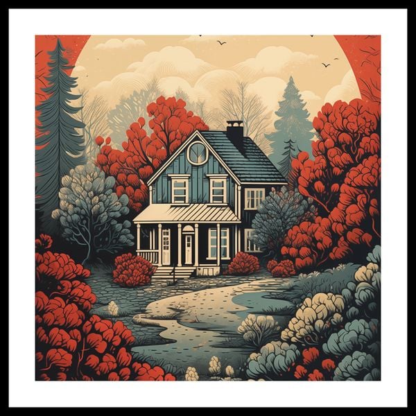 Plakat 40x40cm Idylla Rustykalna zdjęcie 3