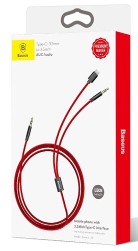 Kabel audio AUX Type C mini jack 3.5 Baseus L38 na Arena.pl