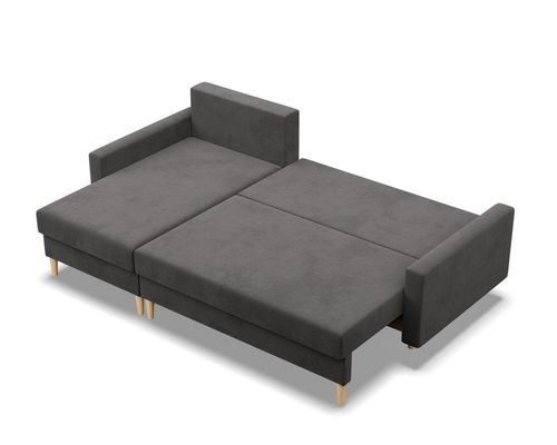 Narożnik uniwersalny, MILO, mikrofaza, 223x140x92 cm, szary | TYLETEGOTU na Arena.pl