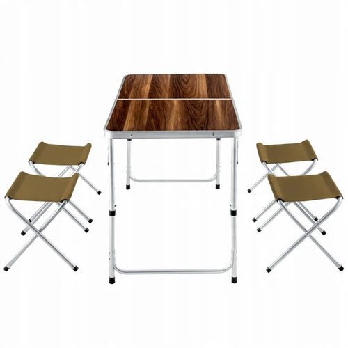 Zestaw Turystyczny Stolik Składany Stół 4 Krzesła 5w1 Kempingowy Krzesełka na Arena.pl