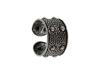 Elegancki oksydowany srebrny kolczyk nausznica ze wzorem srebro 925 KN040