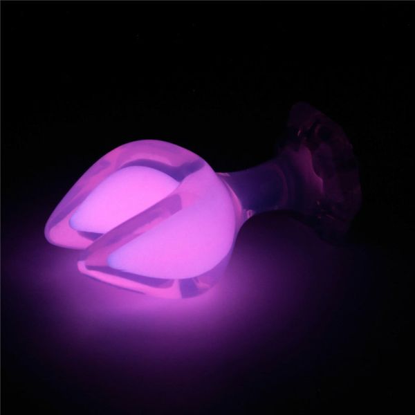 Gemoria Silicone Butt Plug - Dual Crescent  (Glow-In-The-Dark) zdjęcie 8