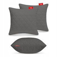 PODUSZKA ANTYALERGICZNA 2X40X40cm KOMPLET DO SPANIA PIKOWANA SZARA Z