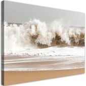Obraz do salonu sypialni jadalni, Plaża morze wzburzone fale 90x60