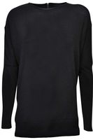 Czarna Luźna Bluzka Zip - 36 / S