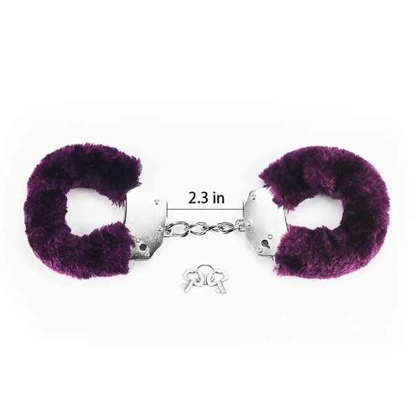 Fetish Pleasure Fluffy Handcuffs Purple zdjęcie 2
