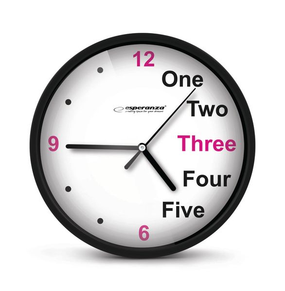 EHC014K ZEGAR ŚCIENNY PRAGUE CZARNY zdjęcie 1