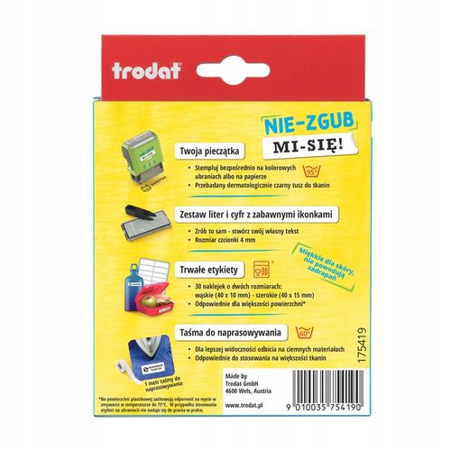 Pieczątka do znakowania rzeczy Nie zgub mi Się Trodat 8911 na Arena.pl