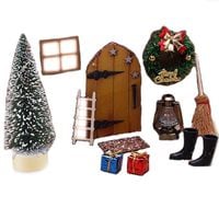 Mini dekoracje świąteczne choinka prezenty 11 elementów