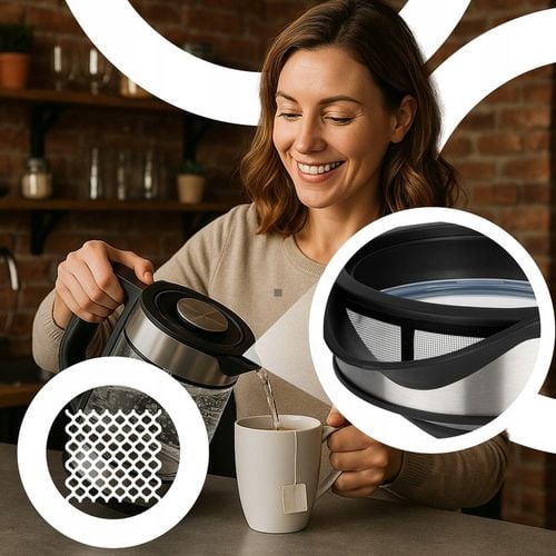 DUŻY CZAJNIK ELEKTRYCZNY 1,7L REGULACJA TEMPERATURY PODŚWIETLANY RGB na Arena.pl