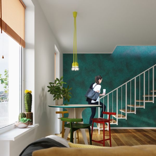 Lampa wisząca DIEGO 3 żółta zdjęcie 9