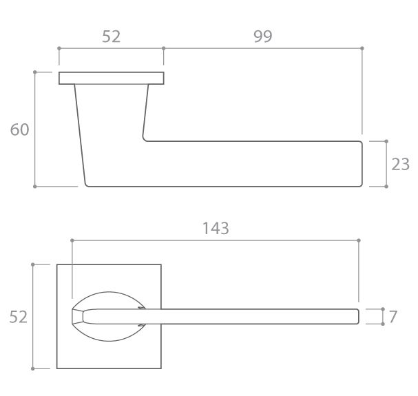 KLAMKA DRZWIOWA PREMIUM HARMONY Q SL CHROM POŁYSK zdjęcie 3
