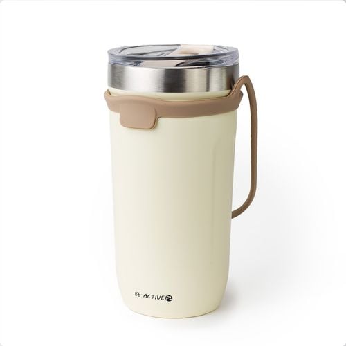 Kubek Termiczny Termos Duży 550Ml Na Herbatę Kawę Napój Podróżny Biały na Arena.pl