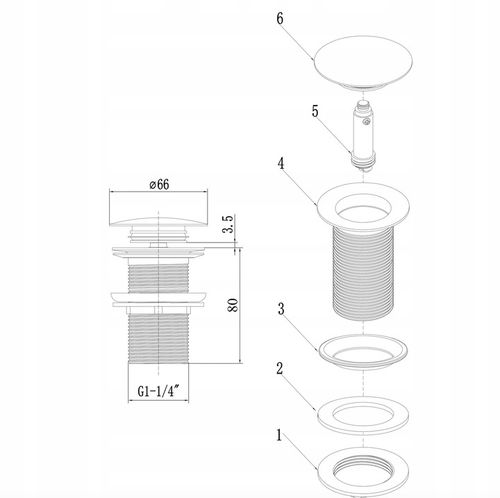 KOREK UMYWALKOWY KLIK-KLAK AUTOMAT BEZ PRZELEWU MOSIĘŻNY CZARNY SATYNOWY na Arena.pl