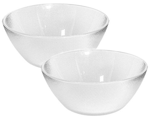 MISKA SALATERKA SZKLANA MISA 17cm MISKI DO SAŁATKI NA SAŁATKĘ ZESTAW 2szt na Arena.pl