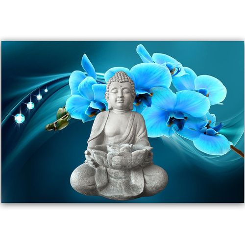 Deco Panel, Budda z orchideami 2 90x60 na Arena.pl