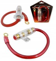 OPRAWA Z KABLEM + BEZPIECZNIK 80A CAR AUDIO DO WZMACNIACZA TUBY