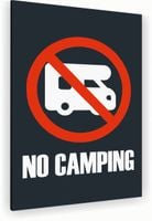 Tabliczka znak informacyjny 40x30 Antracyt NO CAMPING Aluminiowa NADRUK UV
