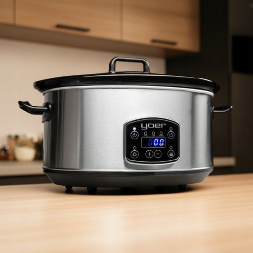 Wolnowar Garnek ceramiczny Slow Cooker Yoer INOX LCD 320W 6,5L na Arena.pl