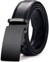 Pasek MĘSKI z automatyczną klamrą skóra skórzany czarny H35_Kczarny