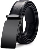 Pasek MĘSKI z automatyczną klamrą skóra skórzany czarny H35_Kczarny