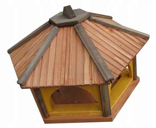 Duży karmnik dla ptaków z drewna do ogrodu K60 XXL na Arena.pl