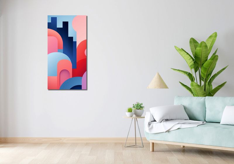 Obraz 50x100cm Miasto Kolorów zdjęcie 2