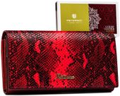 duży portfel damski z podwójną sekcją na bilon - peterson