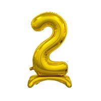 balon foliowy b&c cyfra stojąca 2, złota, 74cm