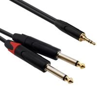 Kabel audio Red's Music mini Jack 3.5mm - 2x Jack 6.3mm AU1710BX 1m