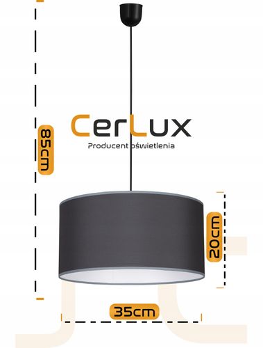 Lampa wisząca ABAŻUR 35 cm na Arena.pl