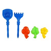 ZESTAW DO PIASKOWNICY GRABKI, ŁOPATKA, FOREMKI 5SZT