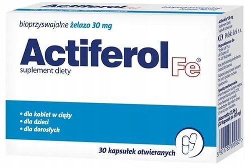 Actiferol Fe 30 mg 30 kapsułek otwieranych na Arena.pl