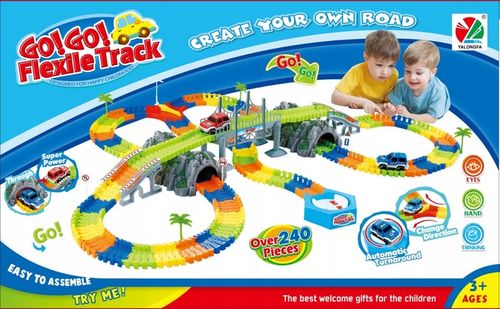 TOR SAMOCHODOWY MAGIC TRACK 5 metrów + 2 AUTKA MOST TUNELE DRZEWA WIADUKT na Arena.pl