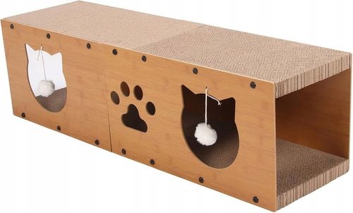 DRAPAK DLA KOTA KARTONOWY DOMEK BUDKA DRAPANIE TEKTUROWY LEGOWISKO Z PIŁKĄ na Arena.pl