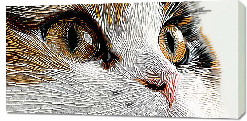 Obraz 100x50cm Nitkowany Kot zdjęcie 1