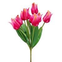 TULIPAN SZTUCZNY TULIPANY RÓŻOWE BUKIET SZTUCZNE KWIATY 9 sztuk