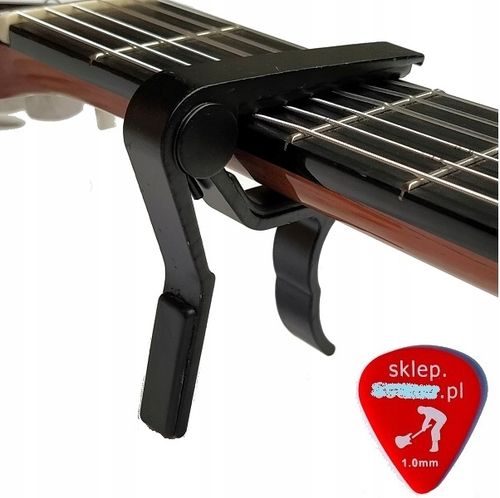 KAPODASTER GITARY AKUSTYCZNEJ KLASYCZNEJ ELEKTRYCZNEJ KAPO CAPO + KOSTKA na Arena.pl
