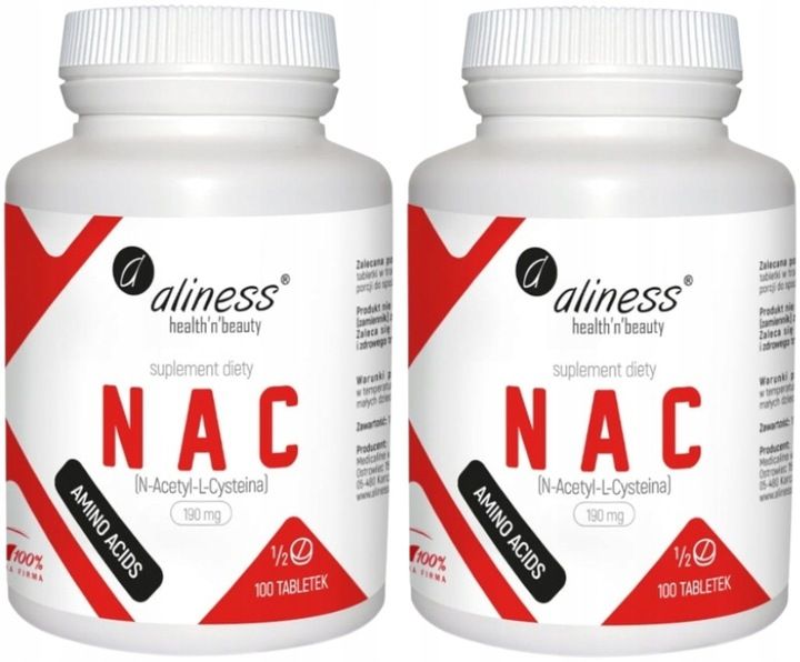 ALINESS NAC N-Acetylocysteina L-CYSTEINA 190 mg płodność 2x100 tabletek zdjęcie 1