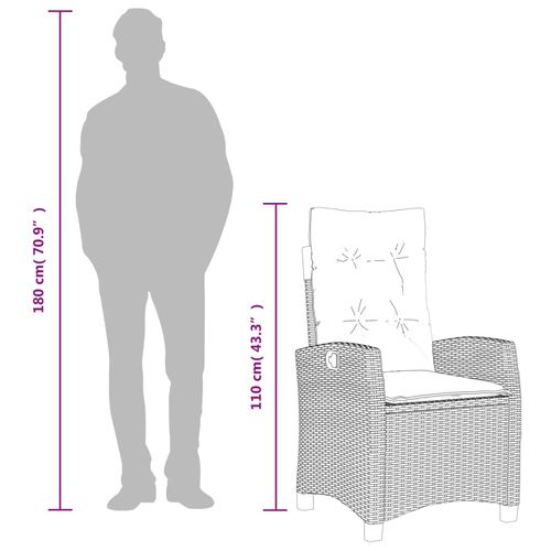 7-cz. zestaw mebli ogrodowych, z poduszkami, brązowy, rattan PE na Arena.pl