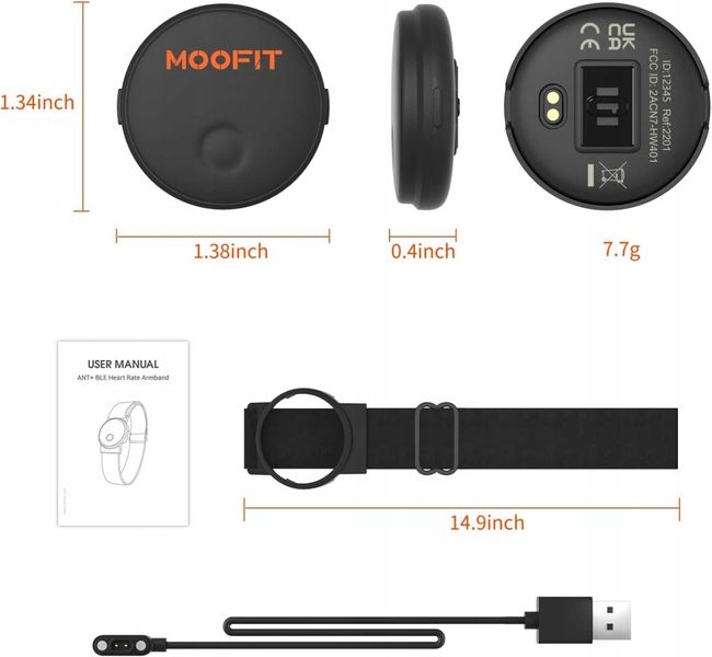 Smartband Moofit HW401 czarny zdjęcie 3