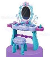 DUŻA TOALETKA ŚWIATEŁKA TABORET LUSTERKO AKCESORIA