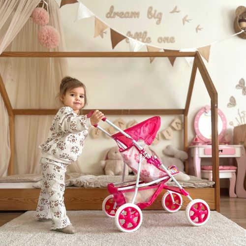 WOOPIE ROYAL Wózek dla Lalek Spacerówka w Kwiaty na Arena.pl