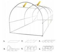 TUNEL FOLIOWY OGRODOWY 3x2 m DUŻY 6 m² SZKLARNIA FOLIA STELAŻ UV-4 PREMIUM