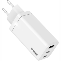 SZYBKA Ładowarka sieciowa YENKEE 65W GaN 2xUSB-C TYP-C +USB YAC2065
