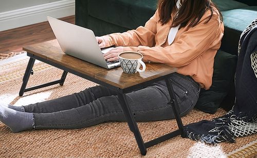 Składany Stolik Pod Laptopa Taca do Łóżka Rustykalna Podstawka na Arena.pl