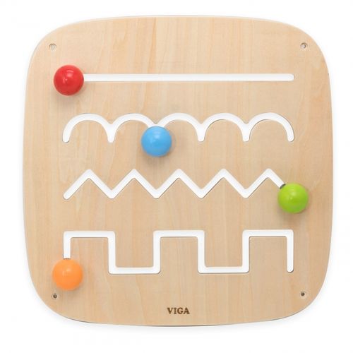 VIGA Drewniana Tablica Manipulacyjna Sensoryczna Labirynt na Arena.pl